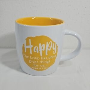 Happy the lord has done great things for us... psalm 126:3 mug by lighthouse